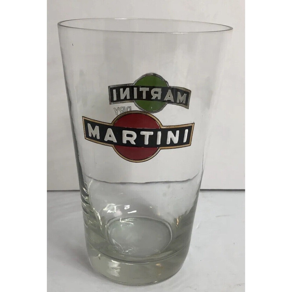 Martini Dry Glass Large Cocktail Enamel Vintage 6.5" Tall by 3.75" Wide Barware‎